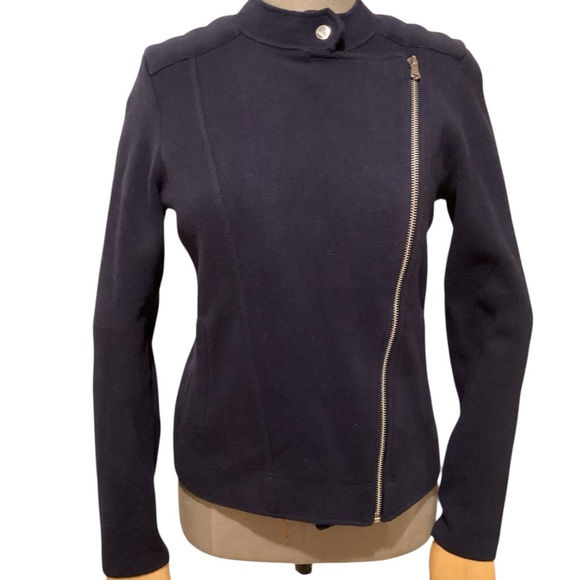 Ralph Lauren 100% cotton moto sweater, navy blue, size medium - Picture 11 of 12